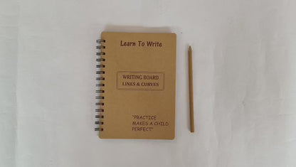 WRITING PRACTICE BOARD BOOK (LINES,CURVE AND NUMBER)